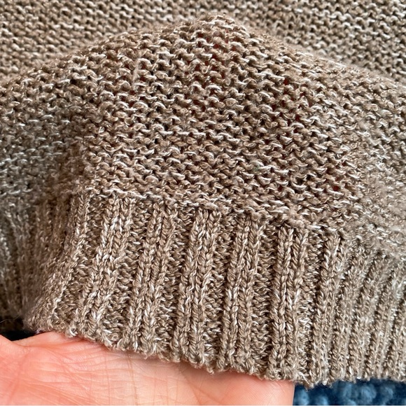 🐚 CASUAL TAN LOOSE FIT KNIT SHORT SLEEVE SWEATER! - Picture 8 of 11